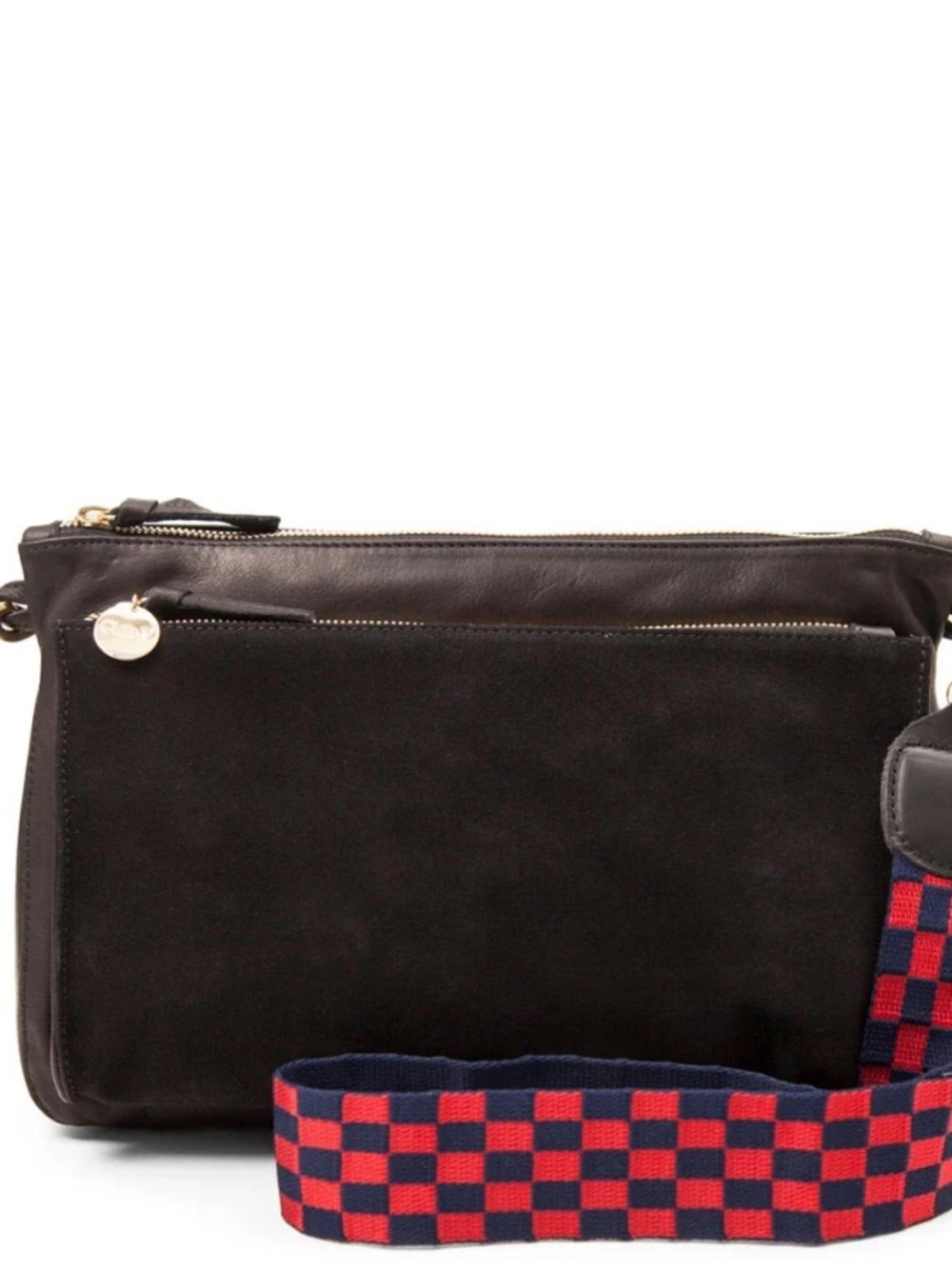 Clare V Crossbody Strap in Navy & Red Checker Nylon NWT & Dust bag - Picture 3 of 6